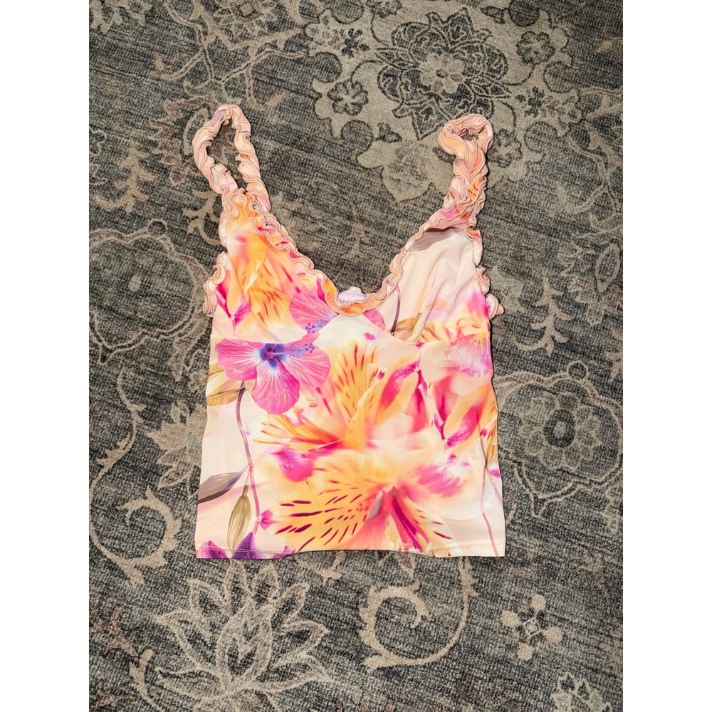 Urban Outfitters Out From Under Tropical Hibiscus Flower Tank Top